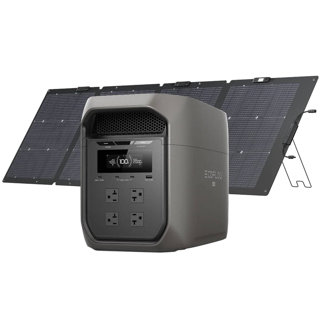 EcoFlow DELTA 3 Max with a 220W Solar Panel 2048Wh Capacity Black