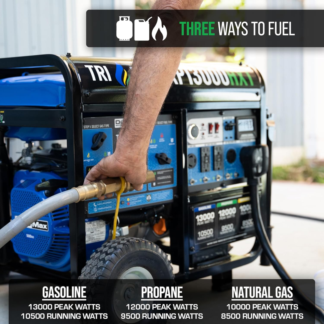 DuroMax XP13000HXT 13000 Watt Tri Fuel Portable Generator Home Backup Power - POWER FIT SHOP — Powering Preparedness, Health &amp; Home