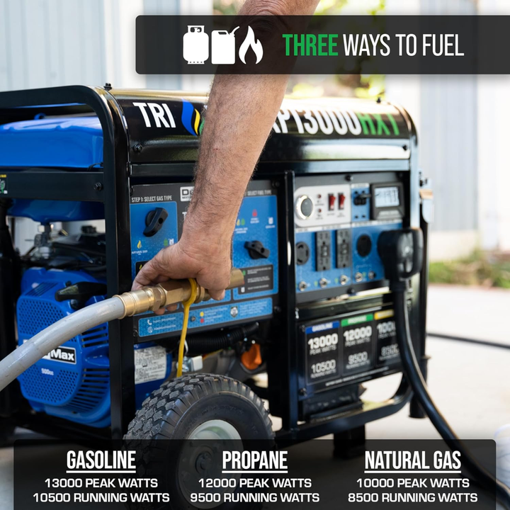 DuroMax XP13000HXT 13000 Watt Tri Fuel Portable Generator Home Backup Power - POWER FIT SHOP — Powering Preparedness, Health &amp; Home