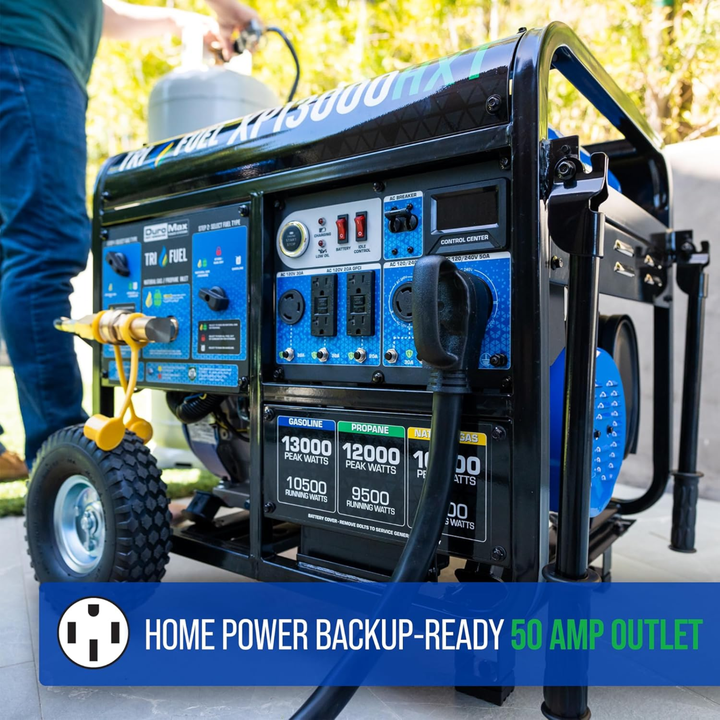 DuroMax XP13000HXT 13000 Watt Tri Fuel Portable Generator Home Backup Power - POWER FIT SHOP — Powering Preparedness, Health &amp; Home