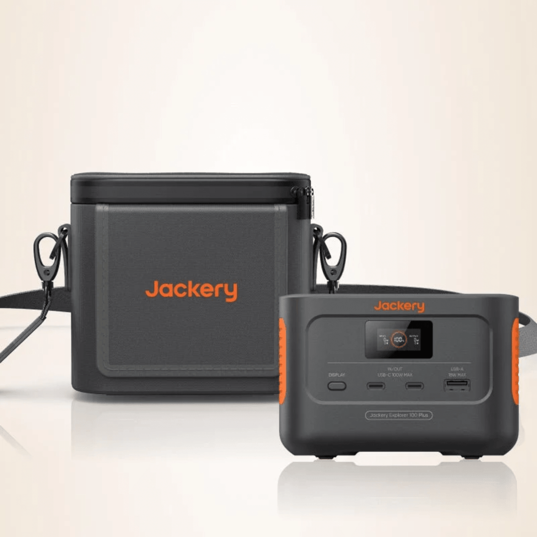 Jackery Explorer 100 Plus Portable Power Station 99Wh + Mini Carrying Bag - POWER FIT SHOP — Powering Preparedness, Health &amp; Home