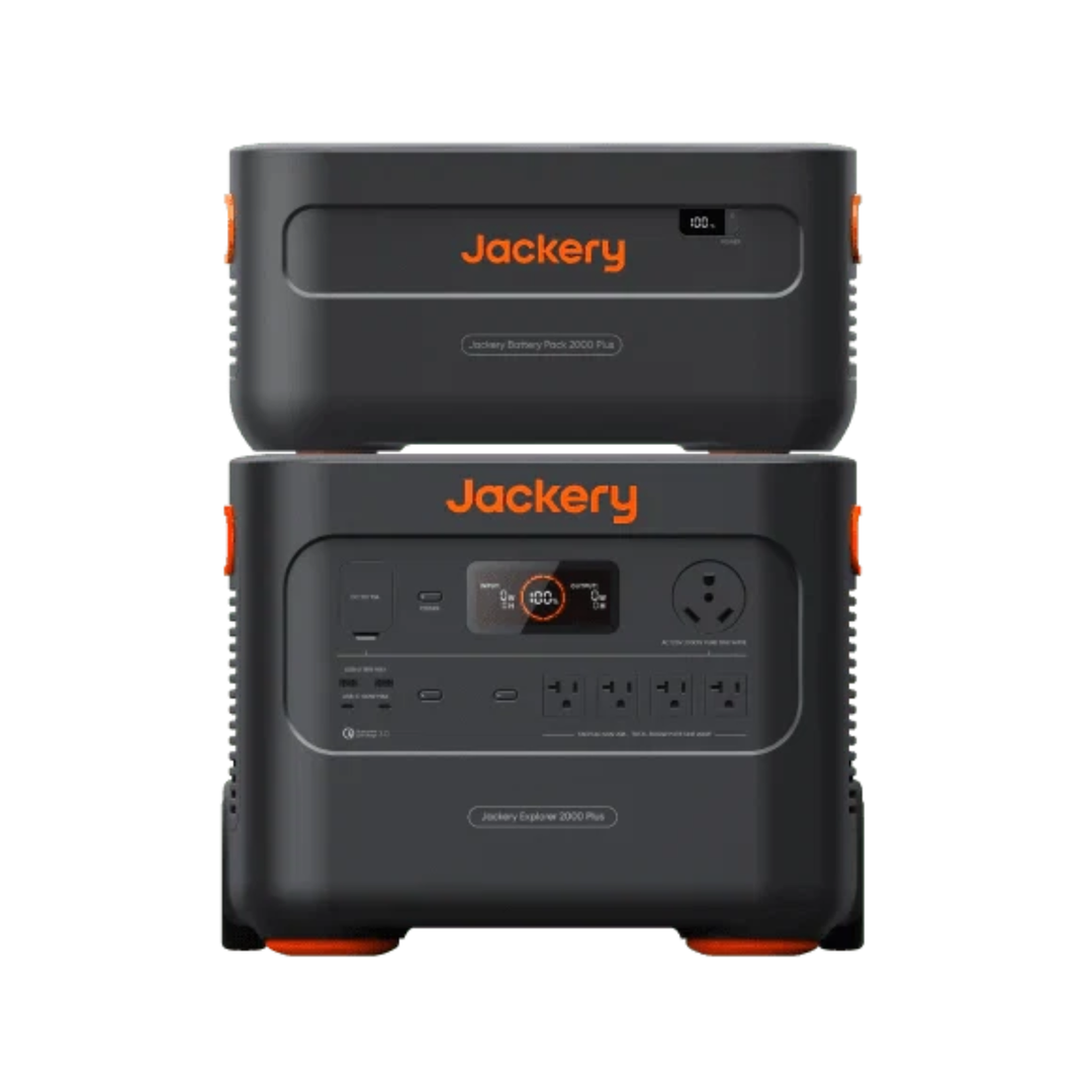 Jackery Explorer 2000 Plus + E2000Plus Battery + 2 SolarSaga 200W Solar Panels