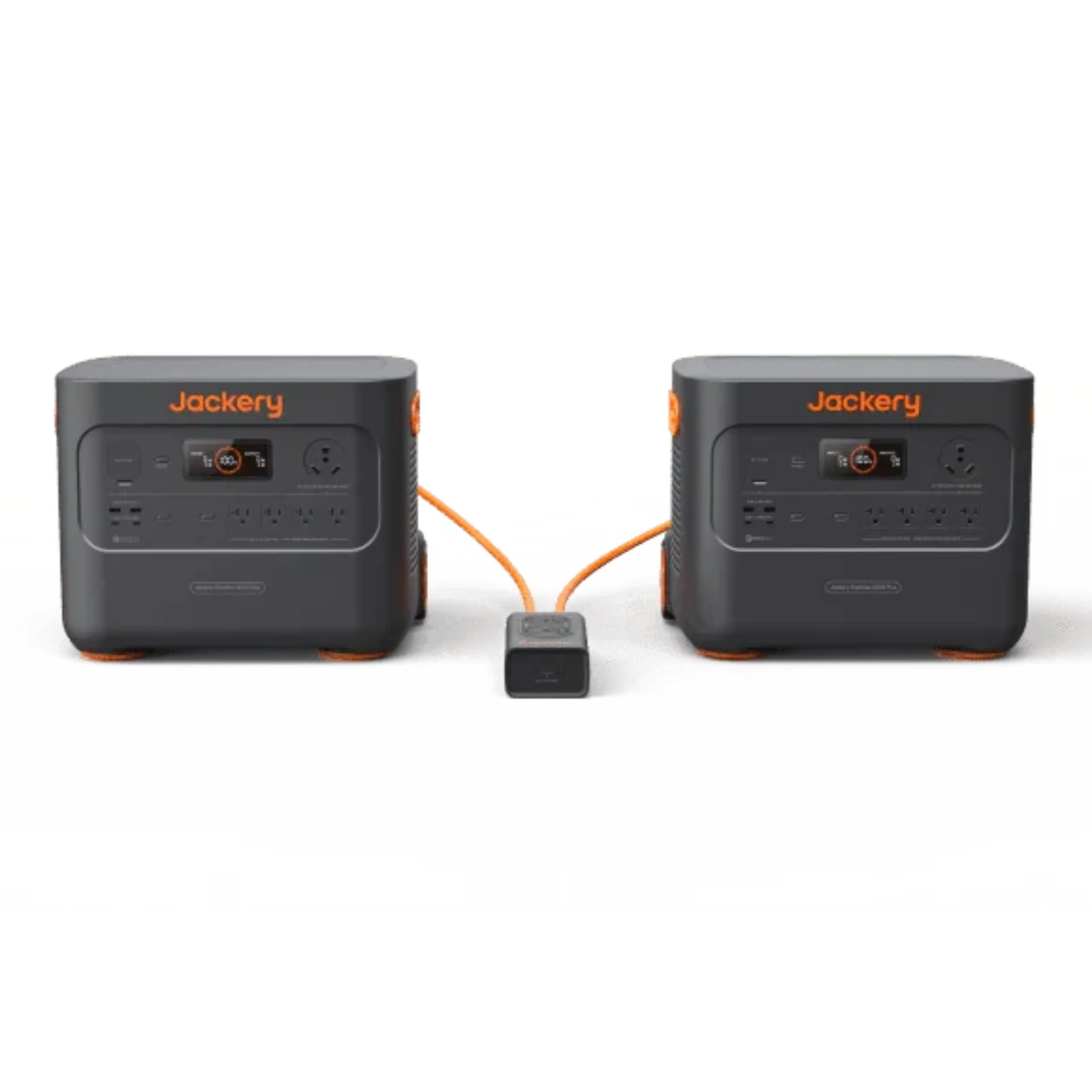 Jackery Explorer 2000 Plus Portable Power Stations 4kWh Double Kit + Connector