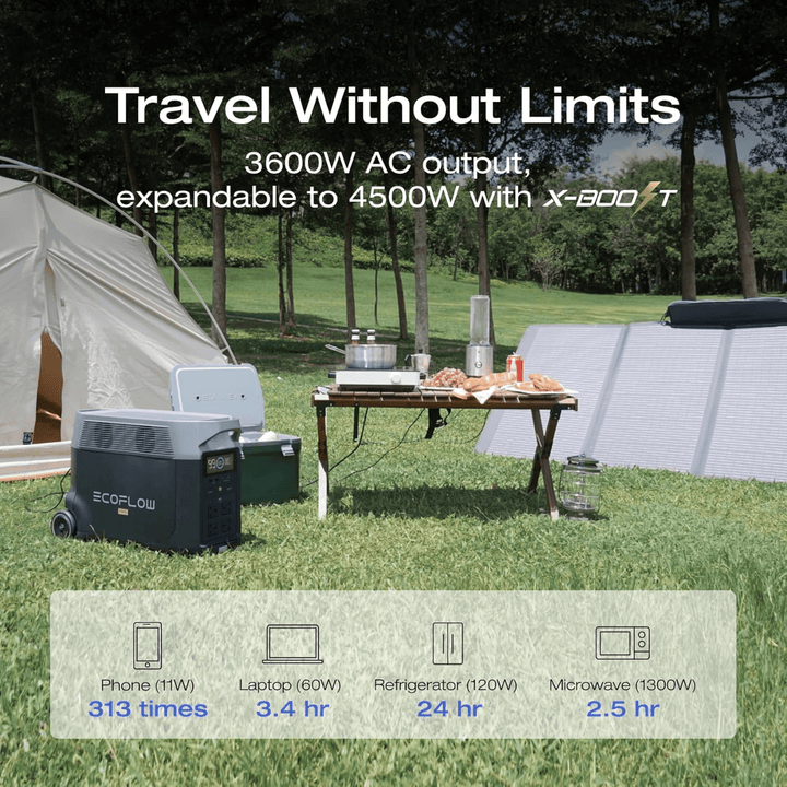 EcoFlow Delta Pro Portable Power Station 3600Wh + 160W Portable Solar Panel - POWER FIT SHOP — Powering Preparedness, Health &amp; Home