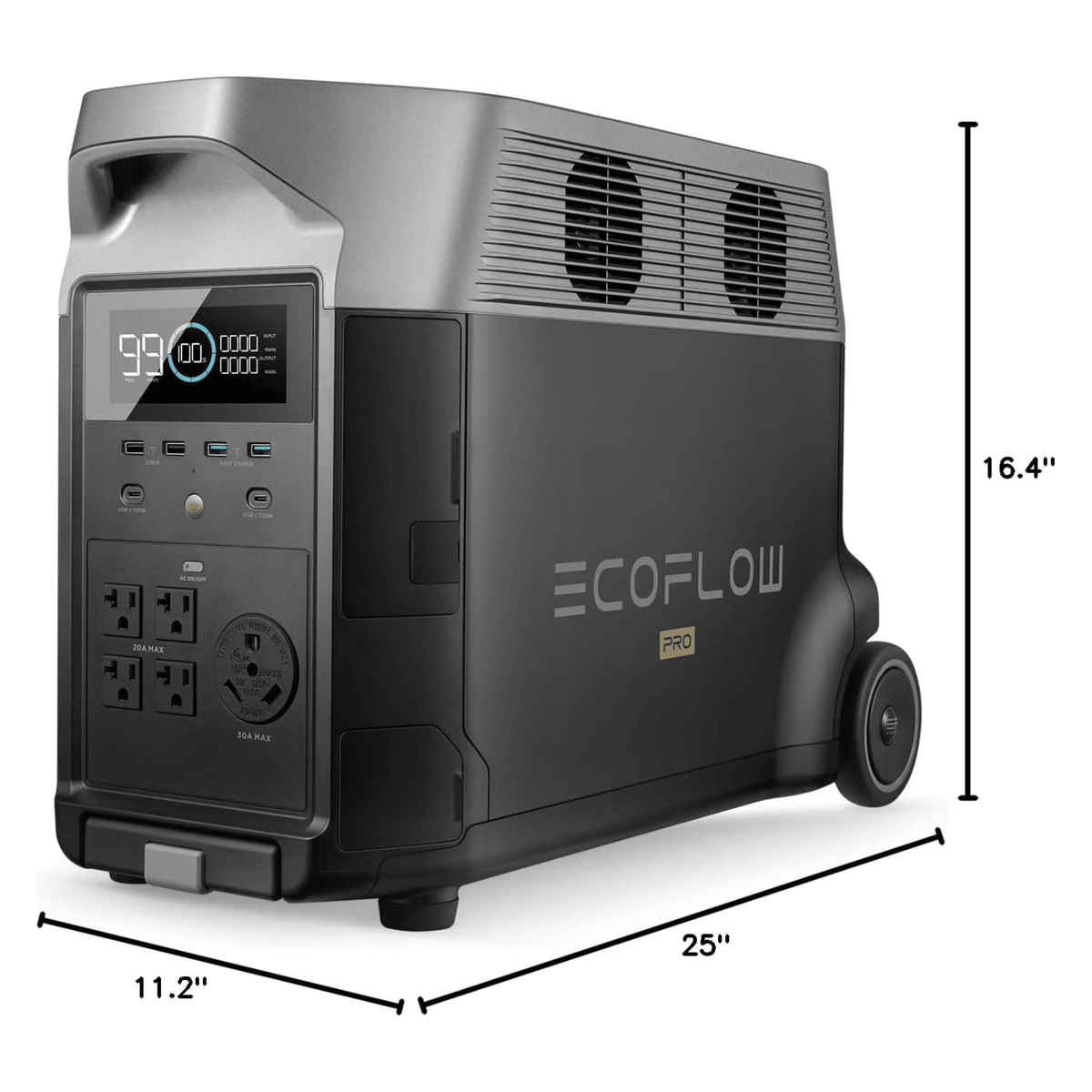 EcoFlow Delta Pro Portable Power Station 3600Wh + 160W Portable Solar Panel - POWER FIT SHOP — Powering Preparedness, Health & Home