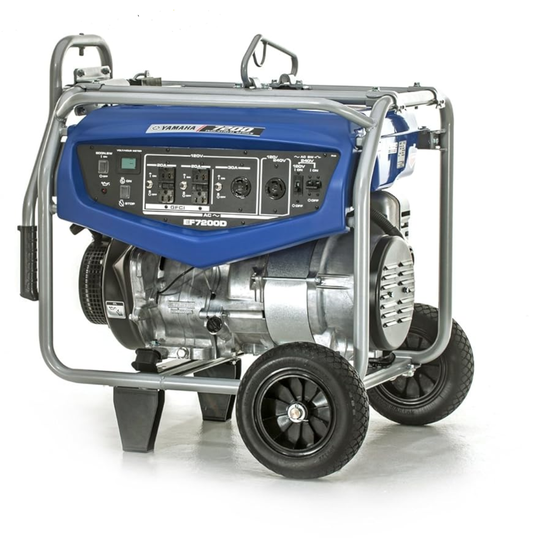 Yamaha EF7200D 7200 Watt Portable Generator Manual Start Wheels - POWER FIT SHOP — Powering Preparedness, Health &amp; Home