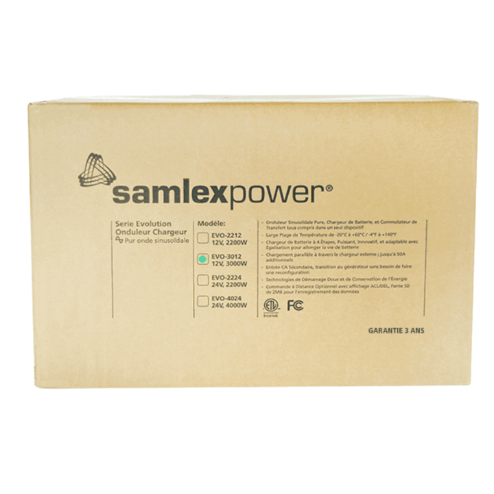 Samlex America 3000 Watt Pure Sine Inverter Charger EVO‑3012 Reliable Power