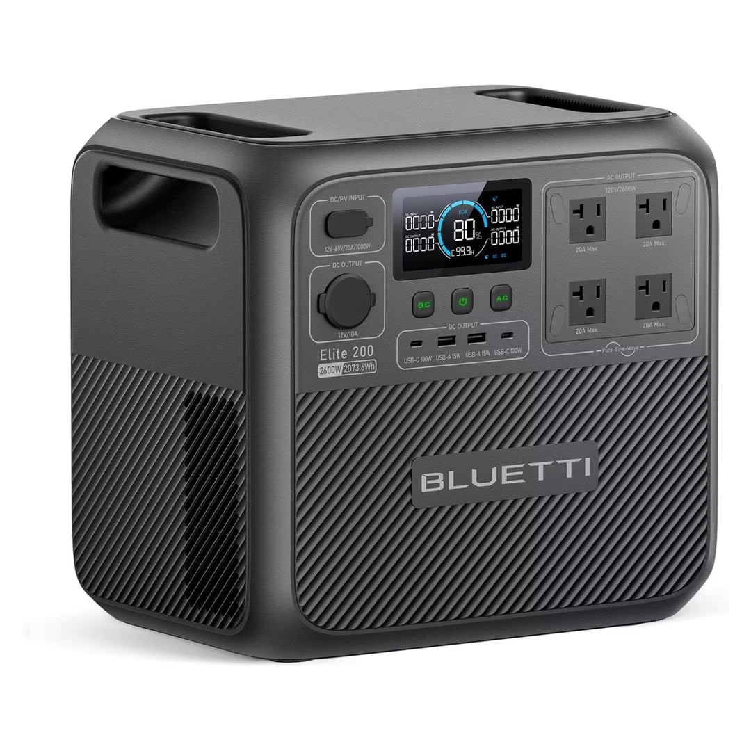Bluetti Premium 200 V2 Portable Power Station 2700W Solar Generator 2073Wh - POWER FIT SHOP — Powering Preparedness, Health &amp; Home