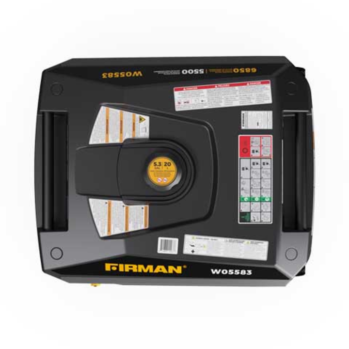 Firman 6850/5500W Gas Portable Generator 120V CO Alert Recoil Start W05583 - POWER FIT SHOP — Powering Preparedness, Health &amp; Home