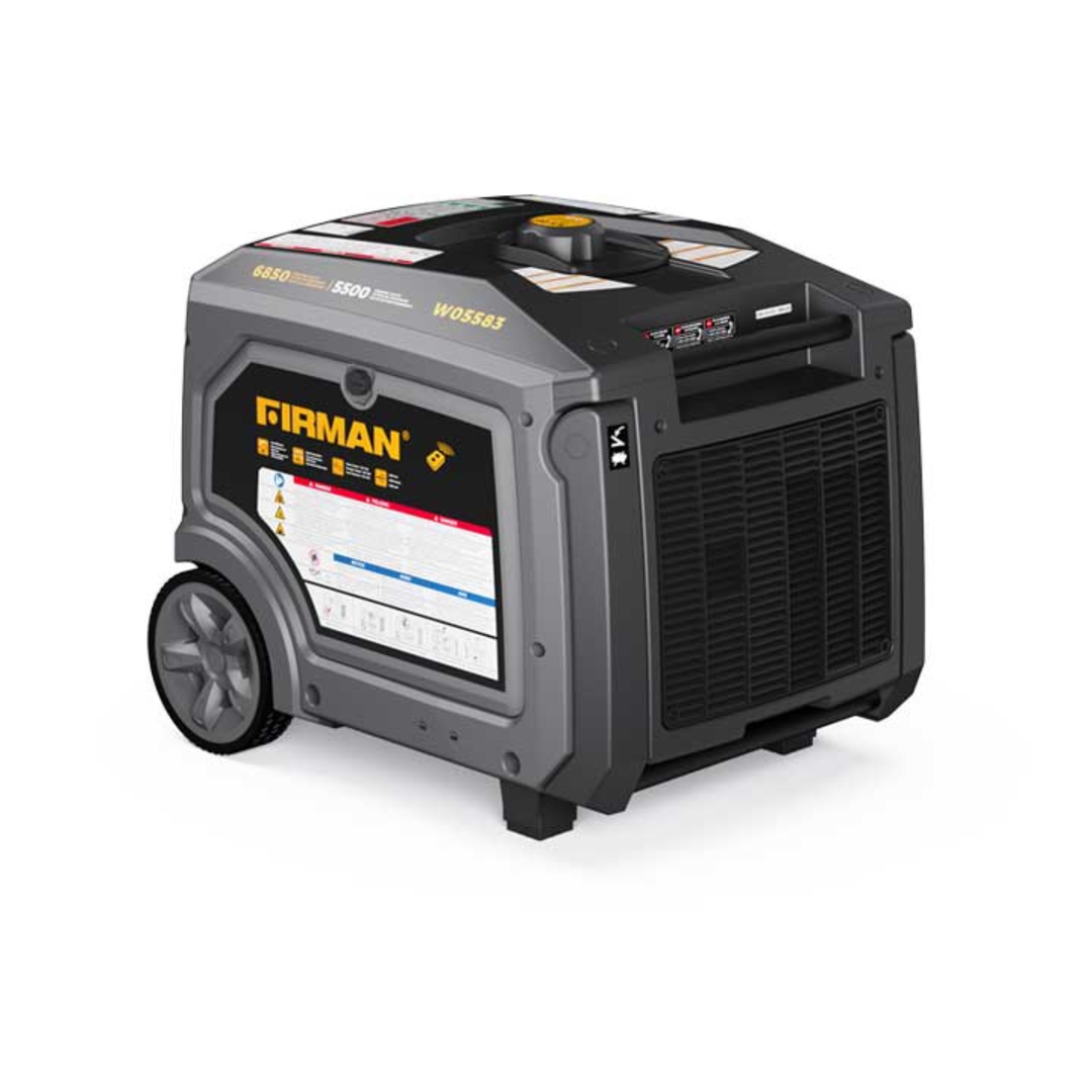 Firman 6850/5500W Gas Portable Generator 120V CO Alert Recoil Start W05583 - POWER FIT SHOP — Powering Preparedness, Health &amp; Home