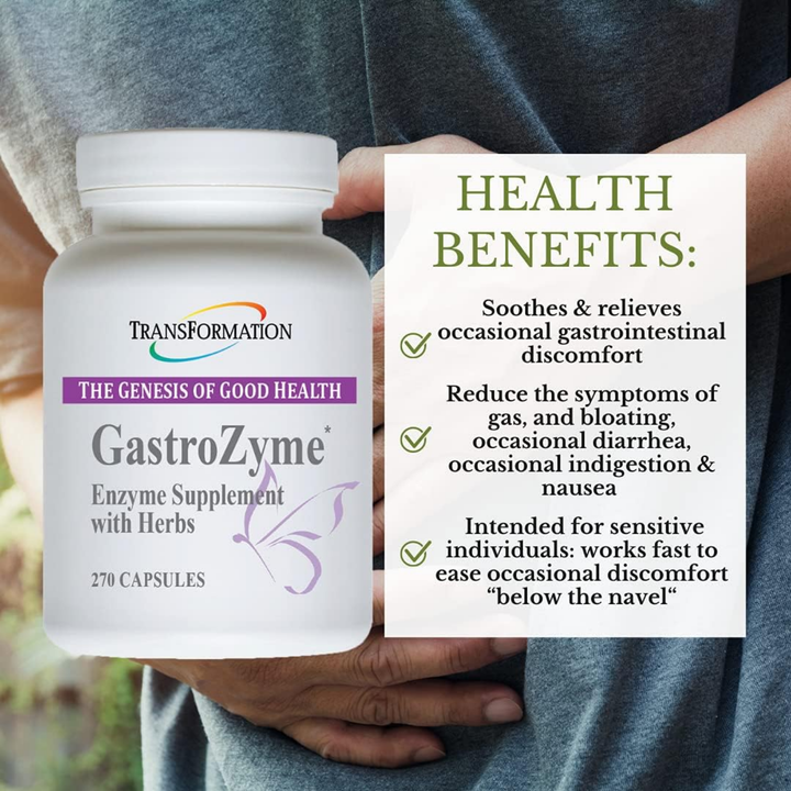 Transformation Enzymes GastroZyme Herbal Digestive Support 270 Capsules