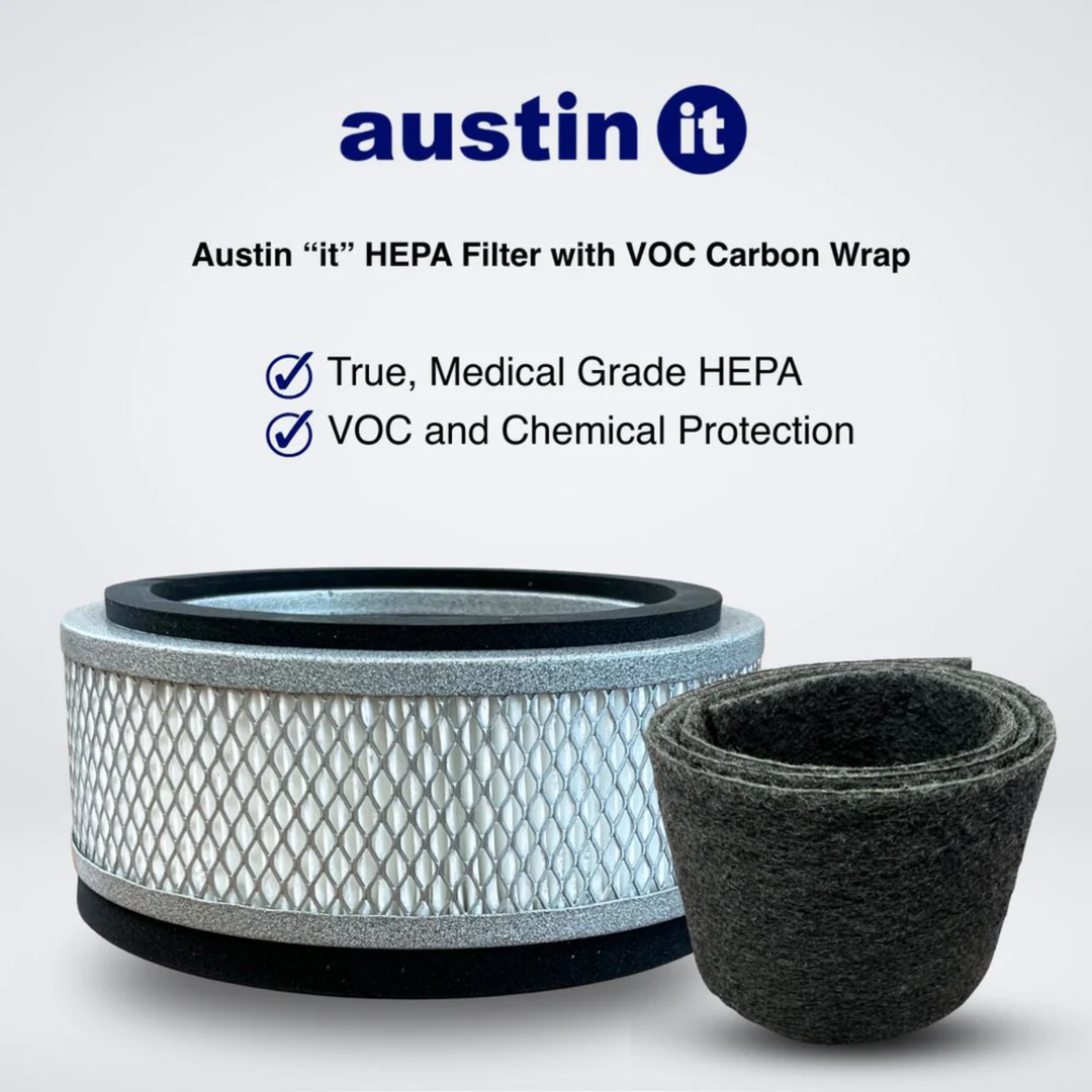 Austin Air Replacement Filter For IT HEPA with VOC Carbon Wrap FR100C Black