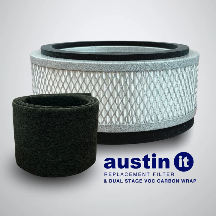 Austin Air Replacement Filter For IT HEPA with VOC Carbon Wrap FR100C Black