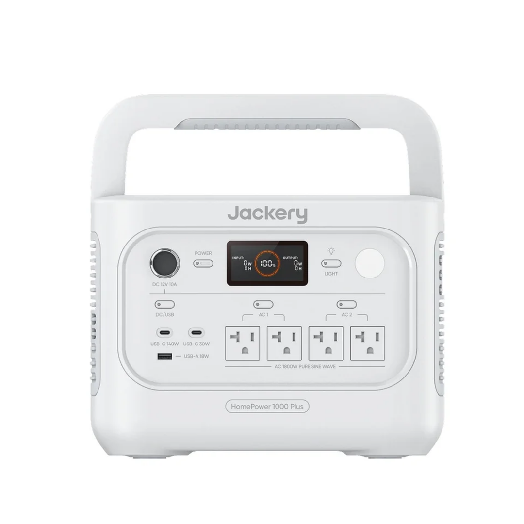 Jackery HomePower 1000 Plus v2 1800W 3600W Surge Peak Backup Power White