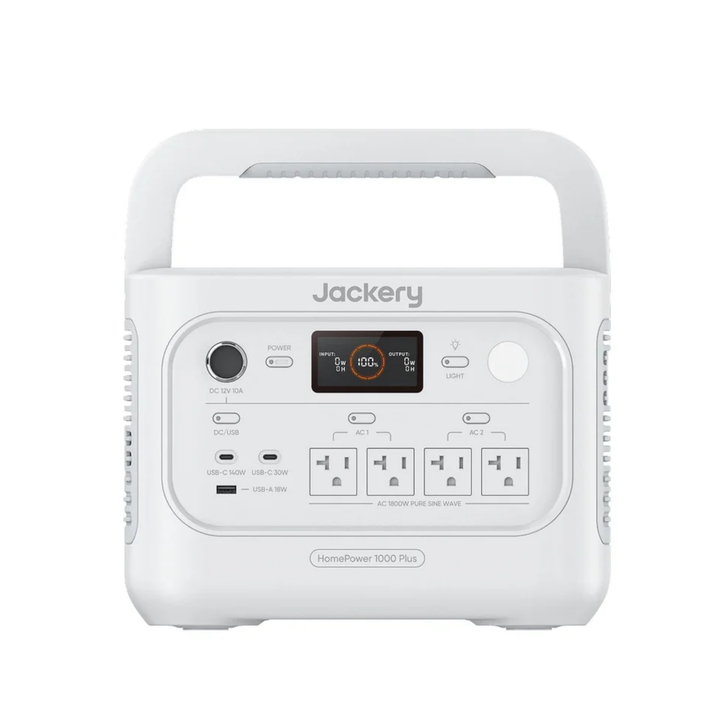 Jackery HomePower 1000 Plus v2 1800W 3600W Surge Peak Backup Power White