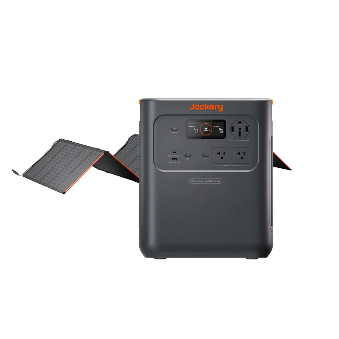 Jackery HomePower 3600 Pro Max Solar Generator with SolarSaga 500X Solar Panel