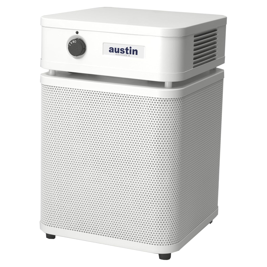 Austin Air HealthMate Junior Air Purifier HEPA – 110–120V (USA Model) – White