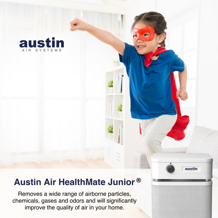 Austin Air HealthMate Junior HEPA – 110–120V (USA Model) – Midnight Blue