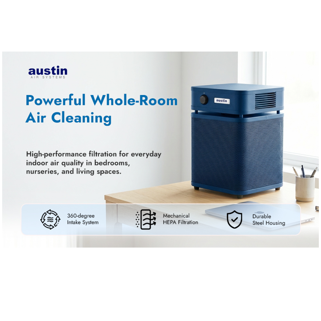 Austin Air HealthMate Plus Junior HEPA – 110–120V (USA Model) – White