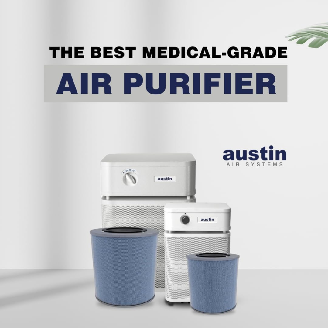 Austin Air HealthMate Junior Air Purifier HEPA – 110–120V (USA Model) – White