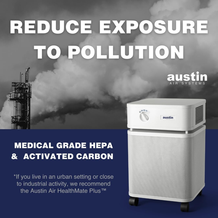 Austin Air HealthMate Plus HEPA Standard – 110–120V (USA Model) – White