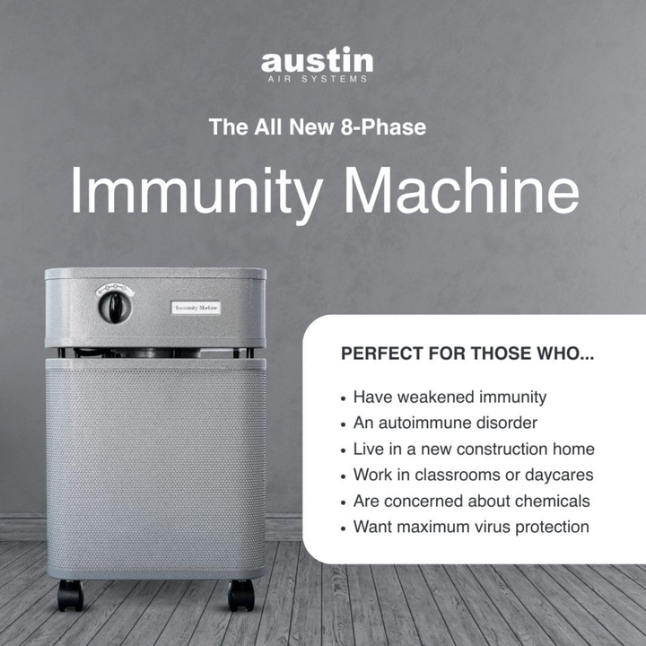 Austin Air Immunity Machine HEPA Air Purifier – 110–120V (USA Model) – Graphite