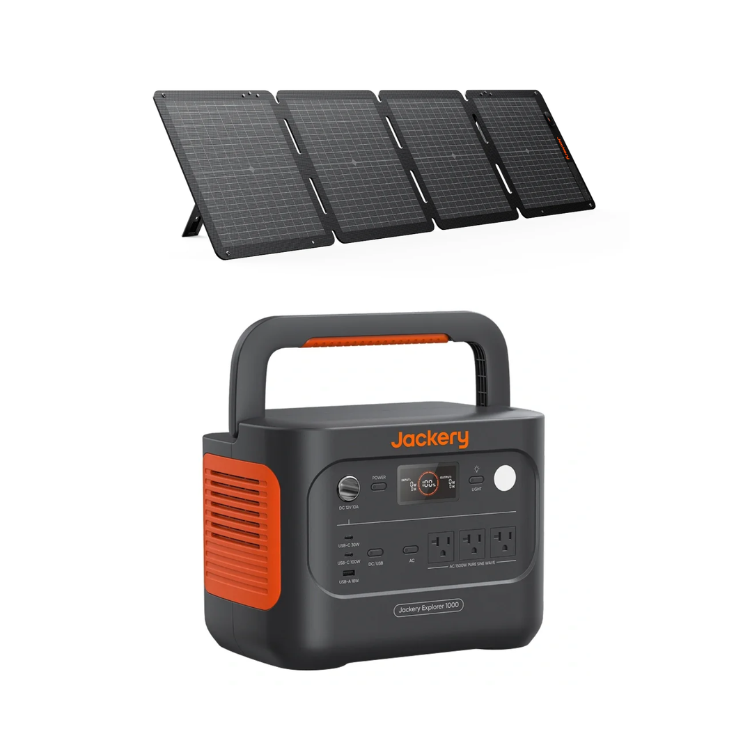 Jackery Explorer 1000 v2 Portable Power Station + SolarSaga 100W Air Panel
