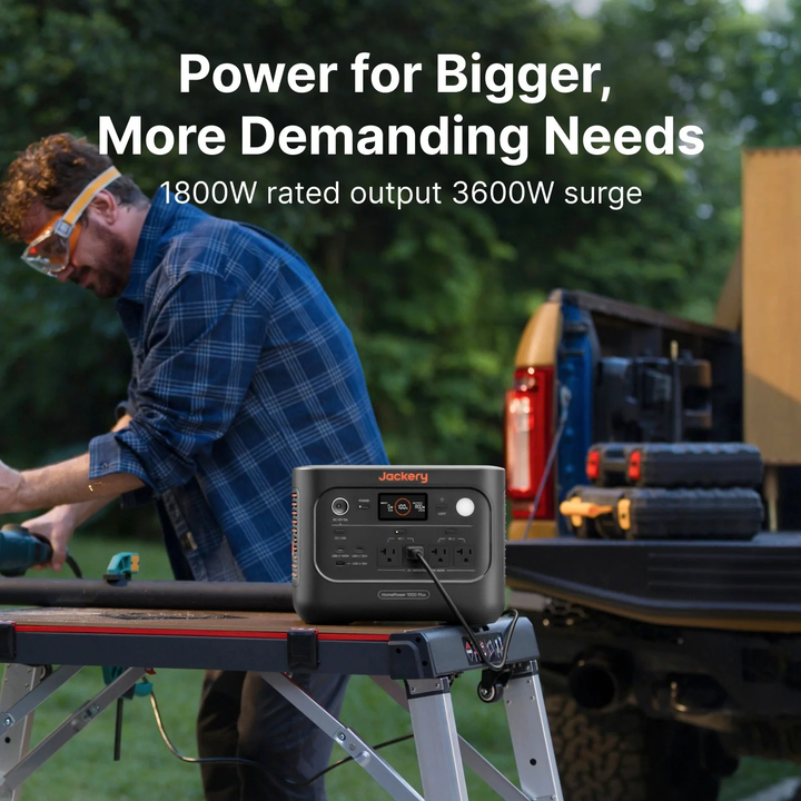 Jackery HomePower 1000 Plus v2 1800W 3600W Surge Peak Backup Power Black