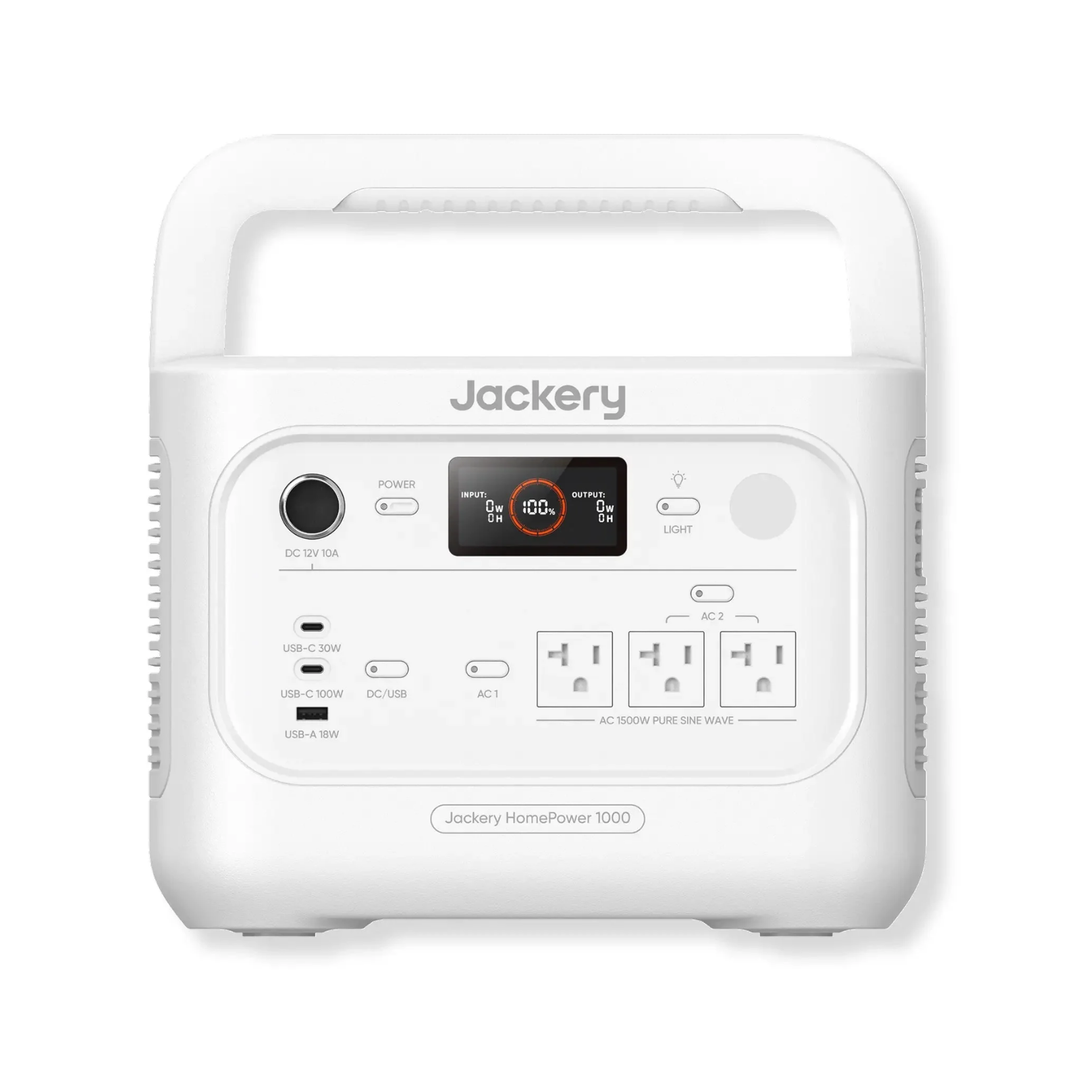 Jackery HomePower 1000 v2 Portable Backup Power Station 1024Wh White 1500W