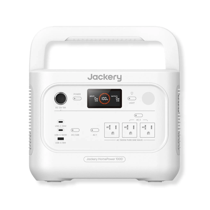 Jackery HomePower 1000 v2 Portable Backup Power Station 1024Wh White 1500W