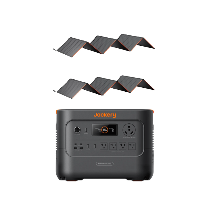Jackery HomePower 3000 Power Station 3072Wh + QTY 2 OF 500W Solar Panels
