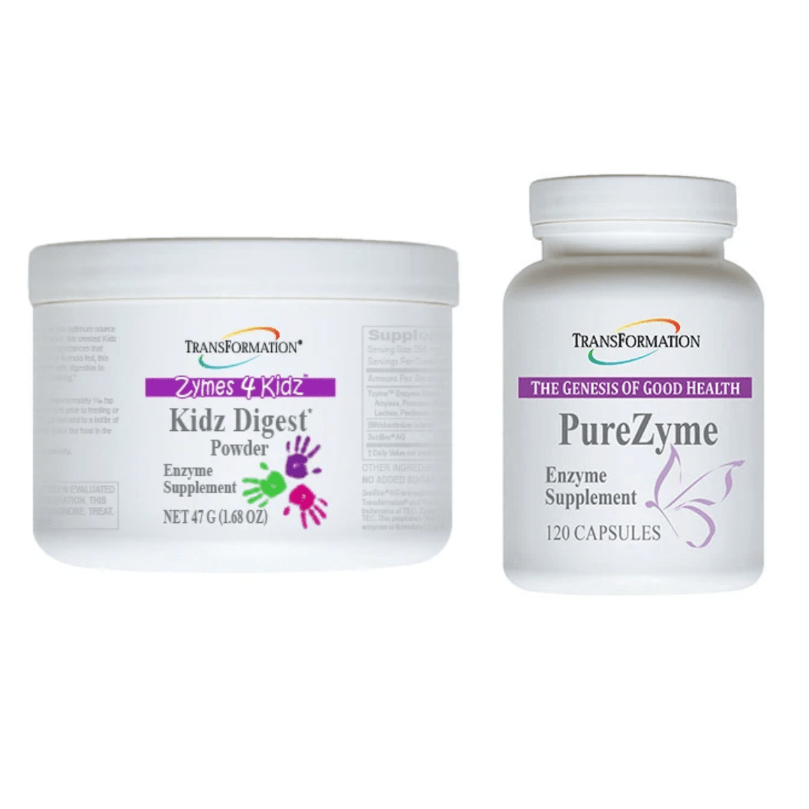 Transformation Enzymes Kidz Digest Powder 47g + PureZyme 120 Caps - POWER FIT SHOP — Powering Preparedness, Health & Home