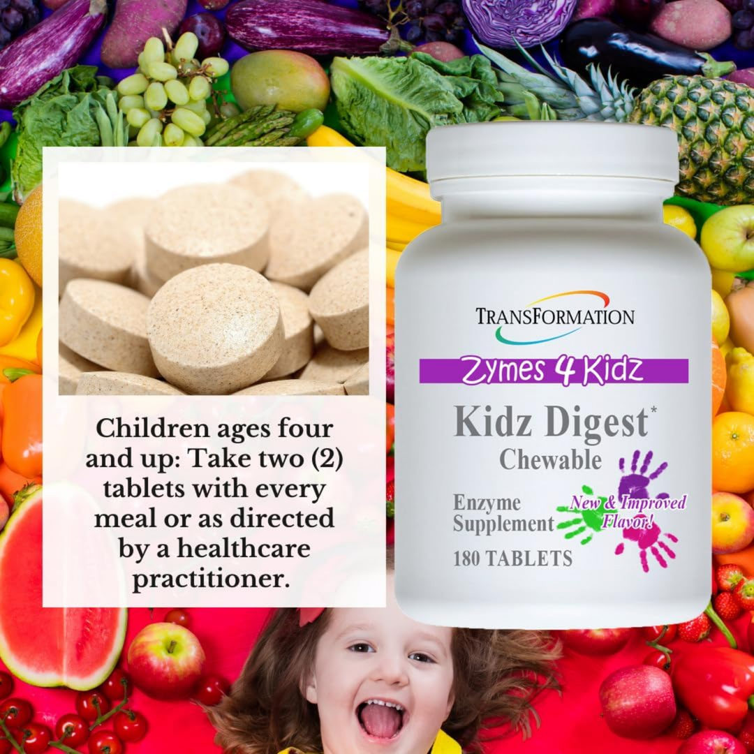 Transformation Enzymes Kidz Digest Chewable Enzyme Support 180 Capsules