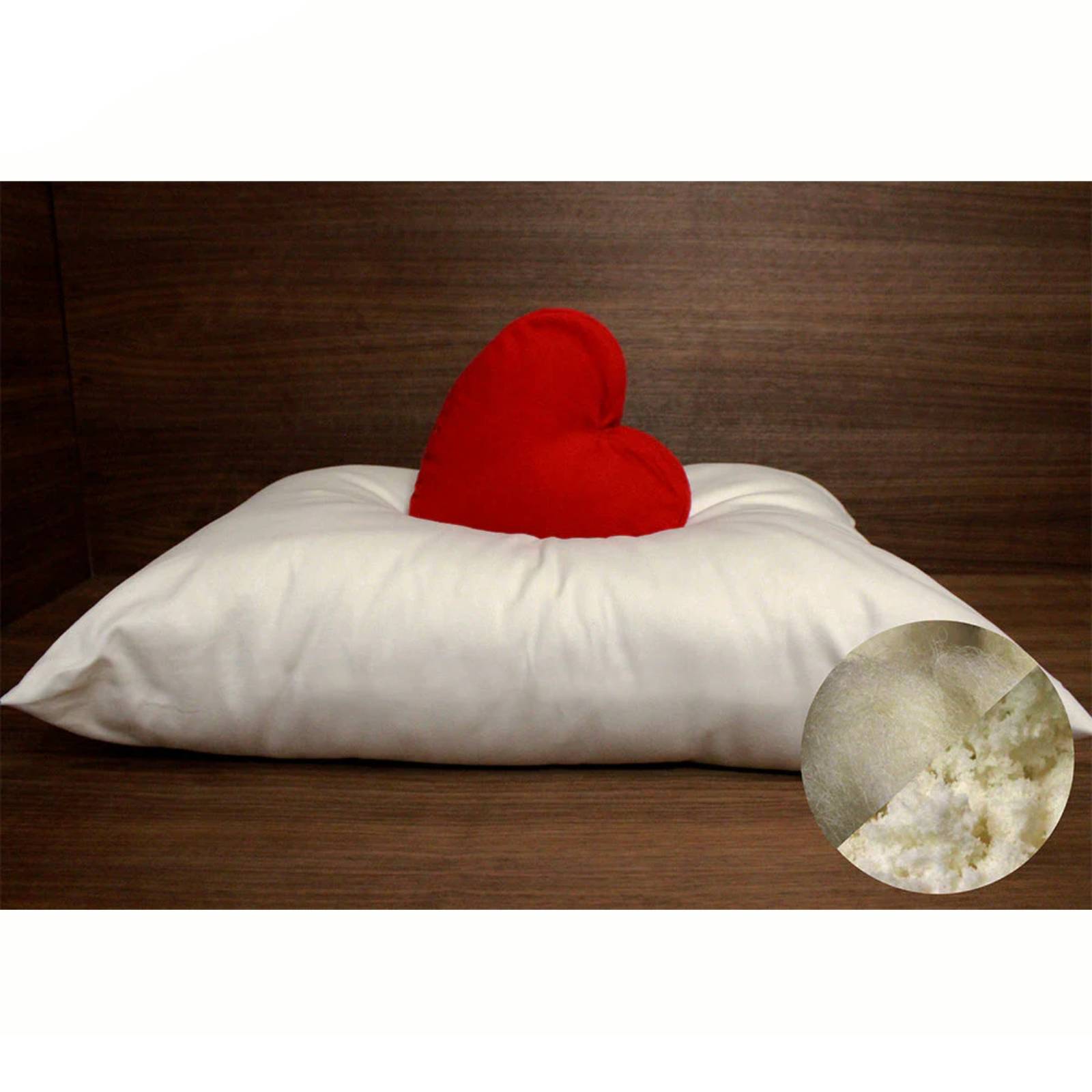 Soaring Heart organic shredded latex and wool travel pillow in kids size, 14x20 inches, with soft filling and fabric cover.