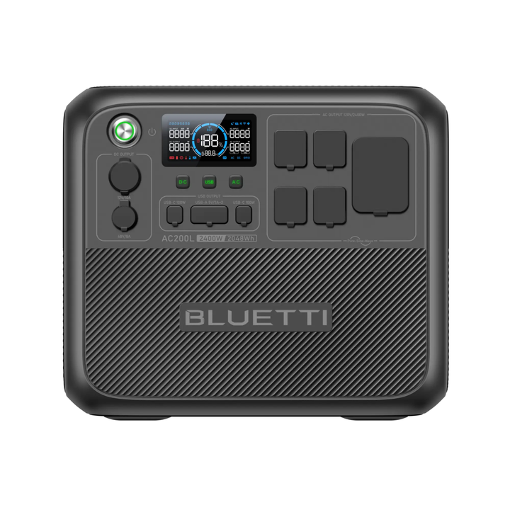 BLUETTI AC200L 2048Wh Solar Ready NEMA TT-30 and D40 Portable Power Station