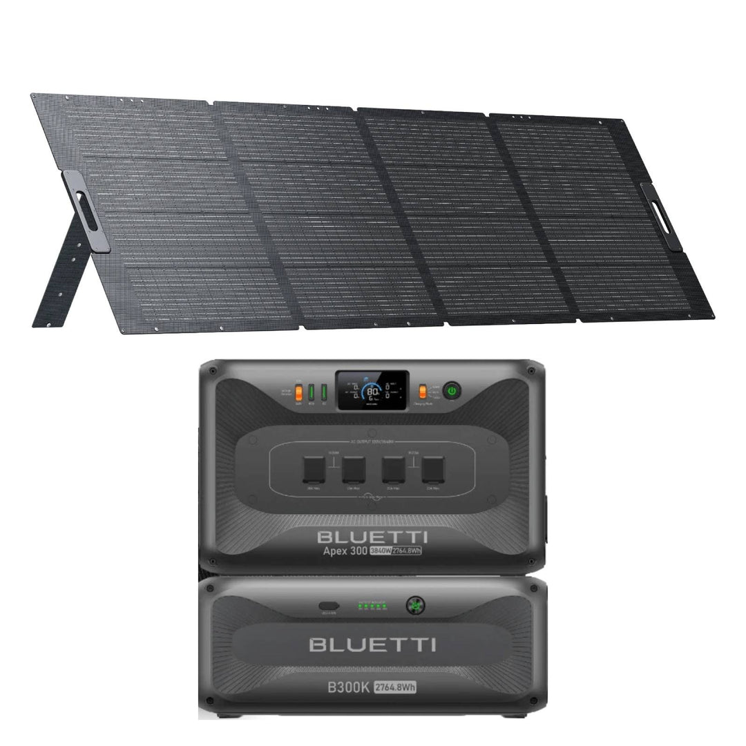 BLUETTI Apex 300 Power Station + B300K Battery + 350W Solar Panel