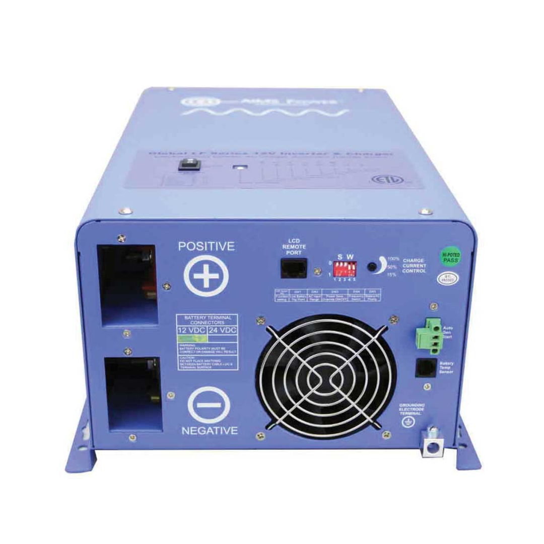 AIMS Power 2000W Pure Sine Inverter 12VDC UL458 Smart Battery Charger
