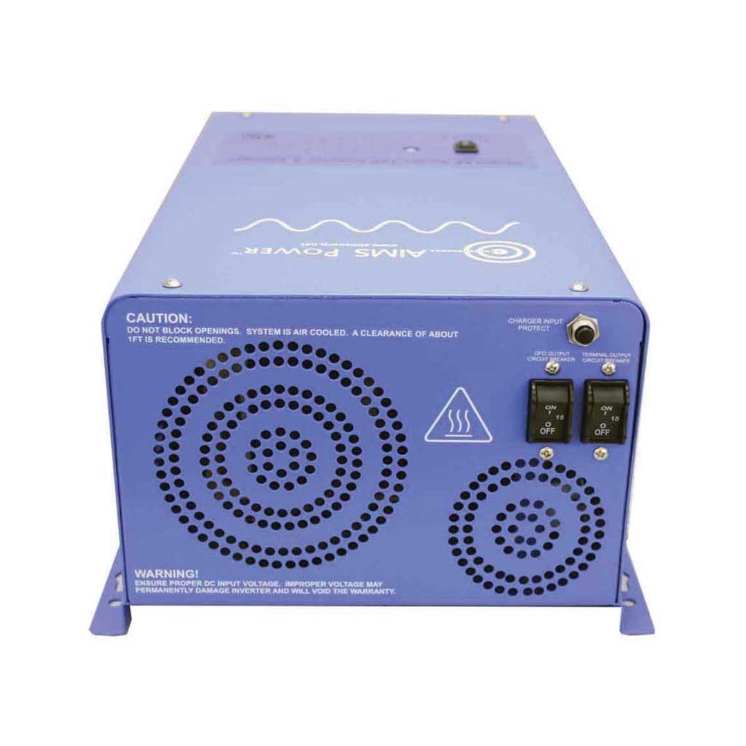 AIMS Power 2000W Pure Sine Inverter 12VDC UL458 Smart Battery Charger