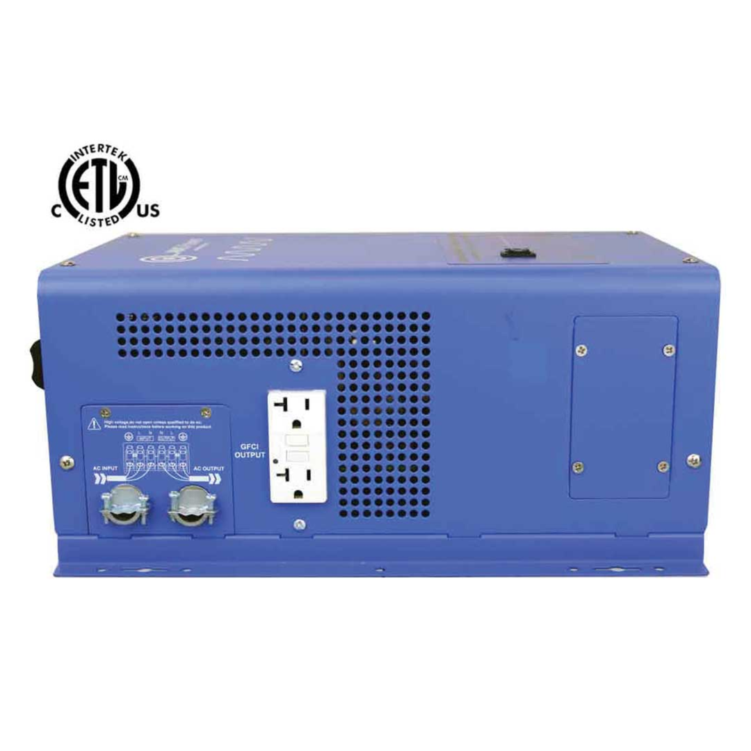 AIMS Power 2000W Pure Sine Inverter 12VDC UL458 Smart Battery Charger