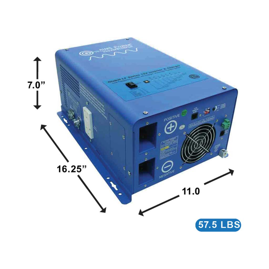 AIMS Power 3000W Pure Sine Wave Inverter Charger Reliable Off-Grid Power