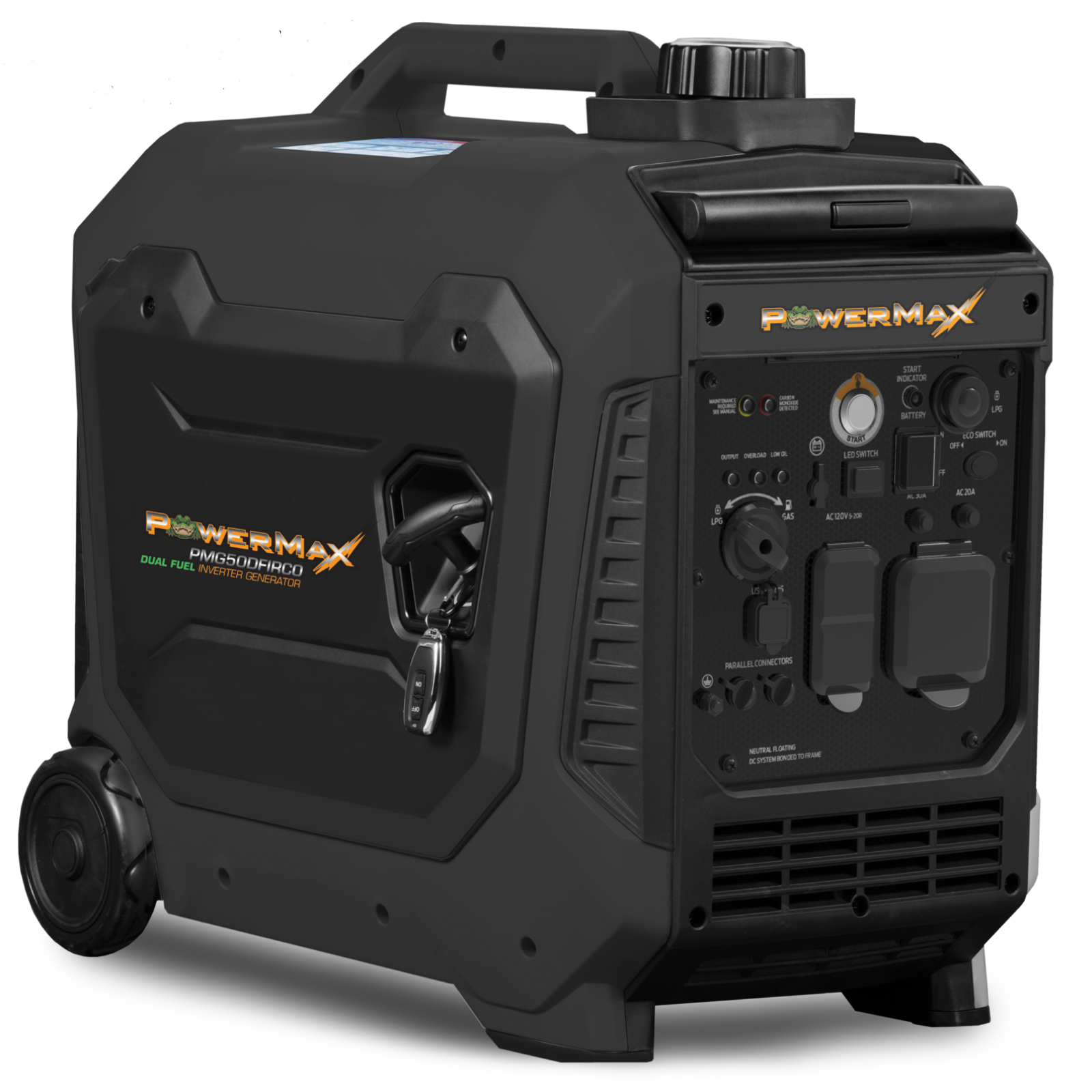 PowerMax 5000W Dual Fuel Portable Inverter Generator Remote Start PMG50DFIRCO - POWER FIT SHOP — Powering Preparedness, Health & Home