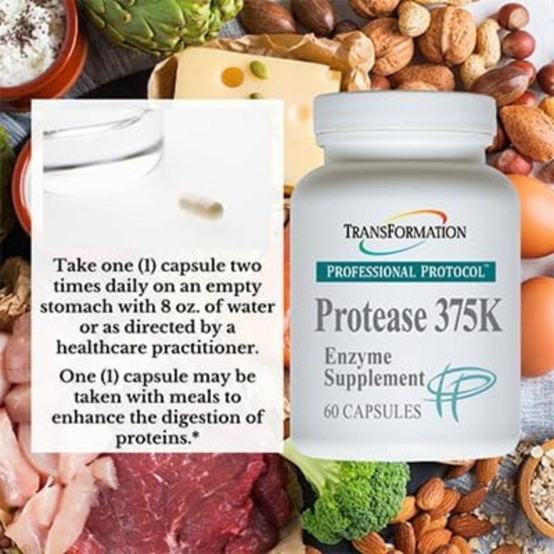 Transformation Protease 375K High Potency Enzyme Support 120 Capsules