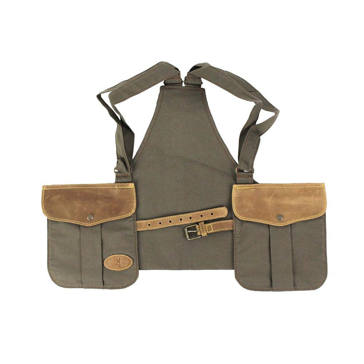 Browning Upland Canvas Vest Olive Durable Outdoor Utility One Size Fits Most