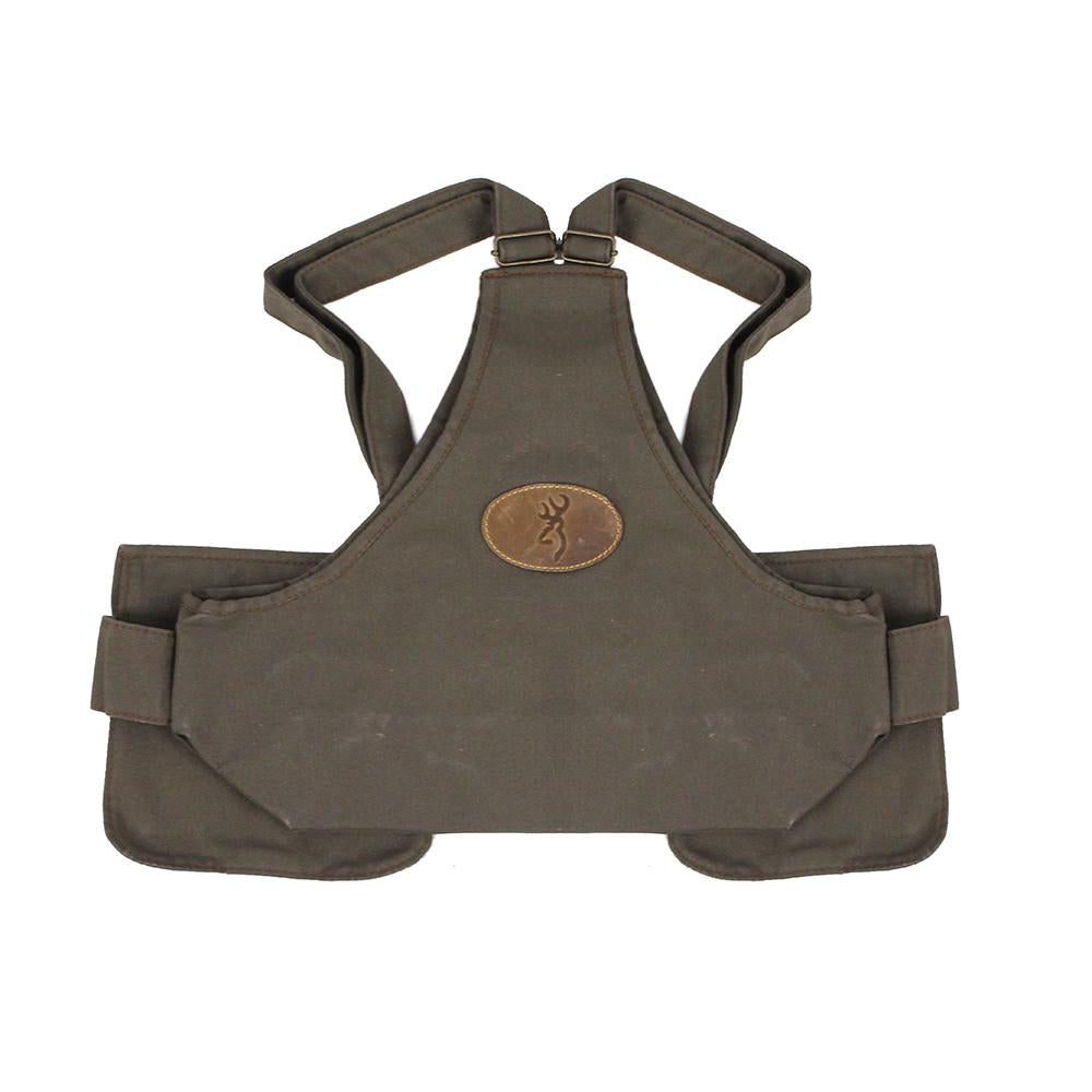 Browning Upland Canvas Vest Olive Durable Outdoor Utility One Size Fits Most