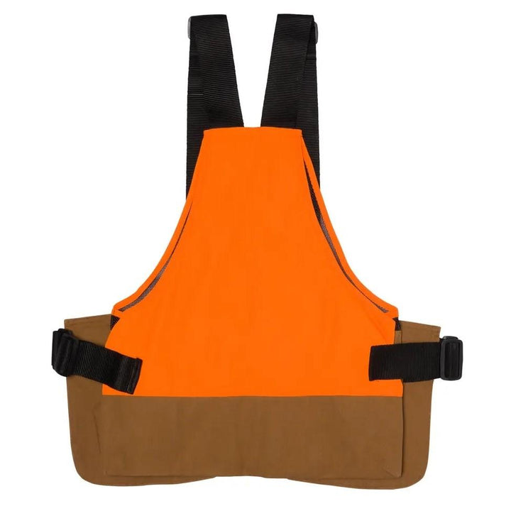 Chattanooga Browning Upland Strap Vest in tan blaze with adjustable straps, designed for outdoor upland hunting.