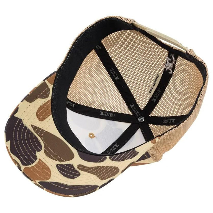 Browning Cupped Up Mesh Cap Vintage Tan Camo Adjustable Flexfit 110 One Size
