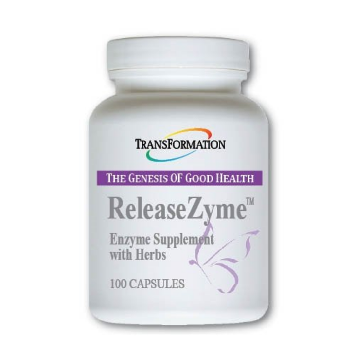 Transformation Enzymes ReleaseZyme Enzyme Supplement with Herbs 100 Capsules