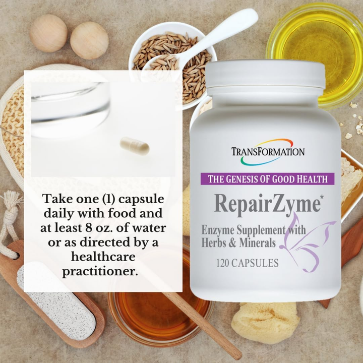 Transformation Enzymes RepairZyme Digestive &amp; Wellness Support 120 Capsules