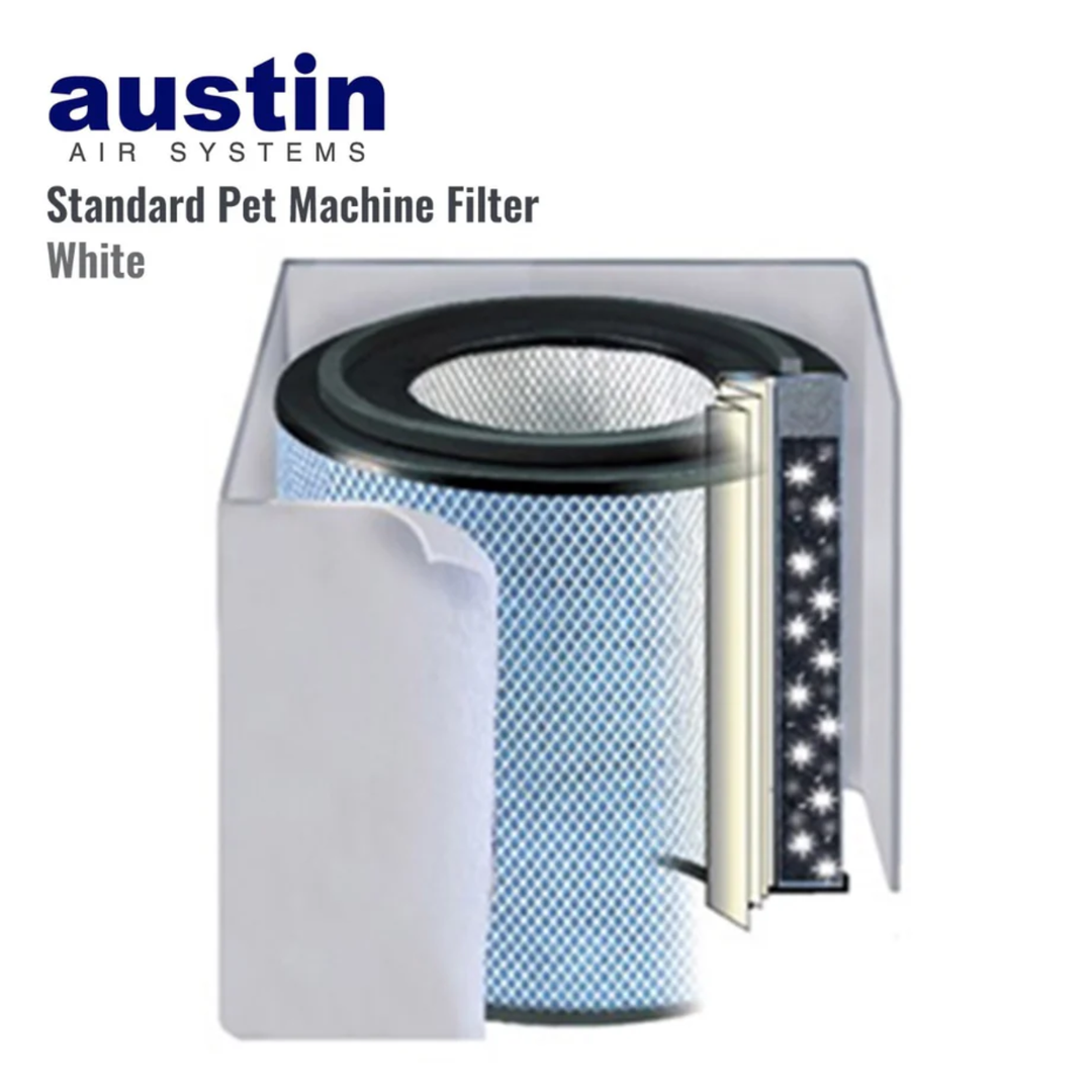 Austin Air Replacement Filter Standard Pet Machine HEPA FR410B White