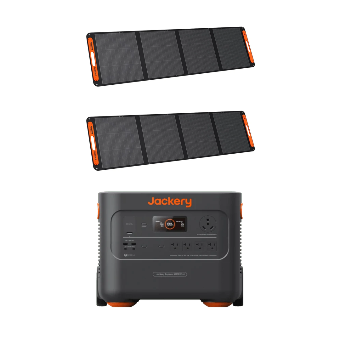 Jackery Explorer 2000 Plus Power Station + Qty 2 SolarSaga 200W Solar Panels